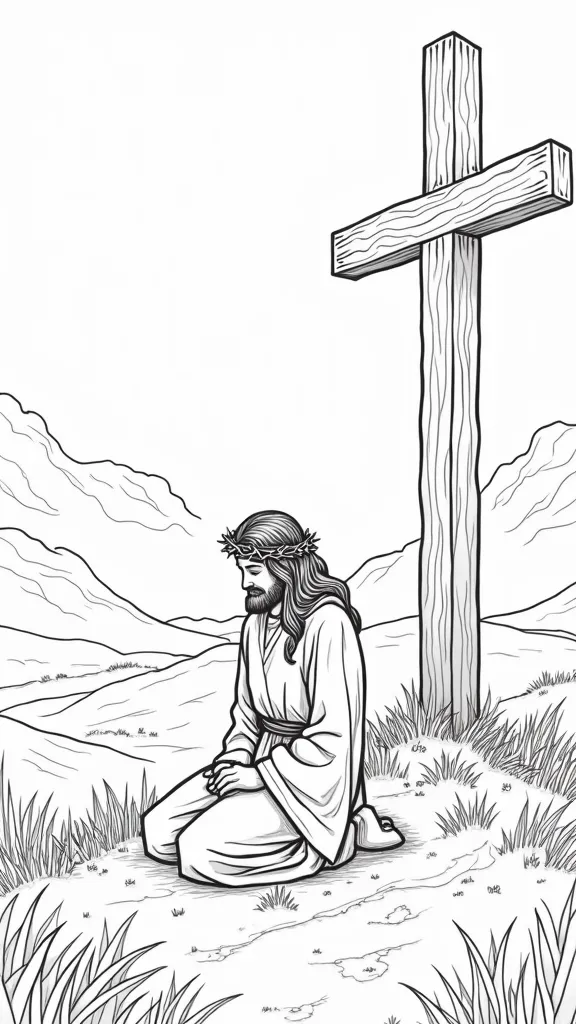 good friday coloring page